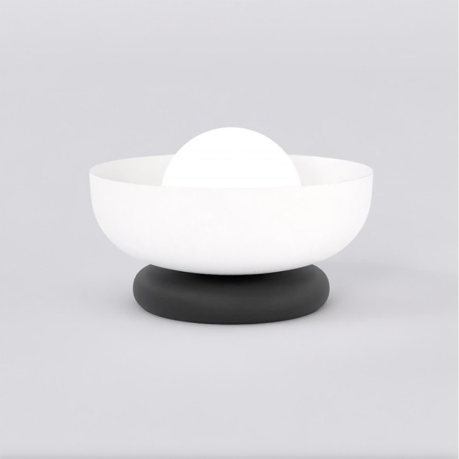 Lampe de table Fenko blanc+noir.