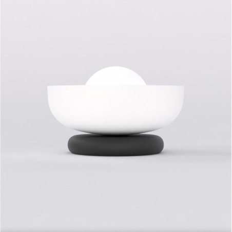 Lampe de table Fenko blanc+noir.