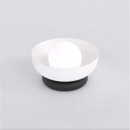 Lampe de table Fenko blanc+noir.