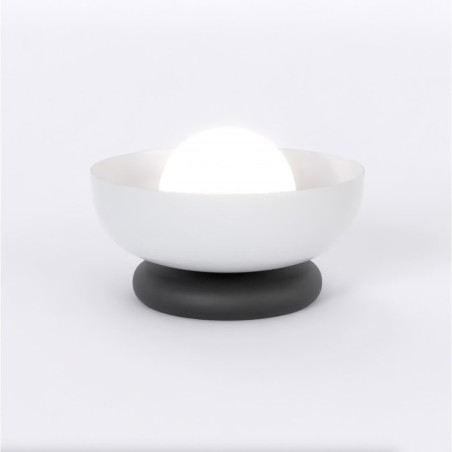 Lampe de table Fenko gris+noir.