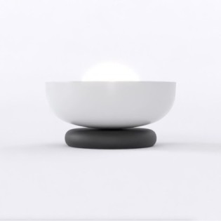 Lampe de table Fenko gris+noir.