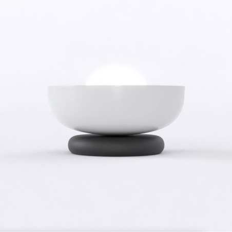 Lampe de table Fenko gris+noir.