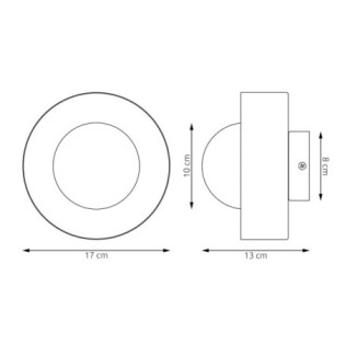 Applique mural Tenzo gris.