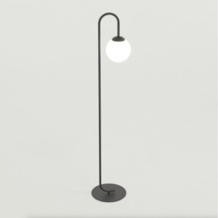 Lampe sur pied Malvi noire.