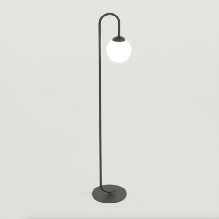 Lampe sur pied Malvi noire.
