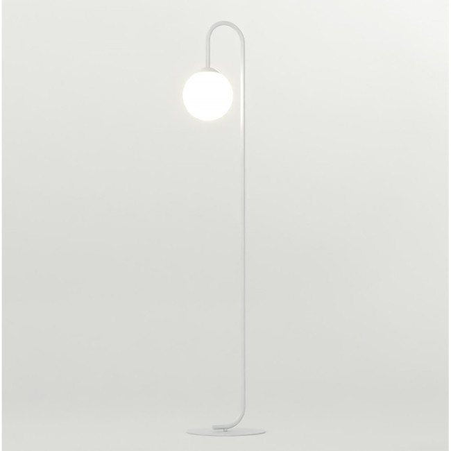 Lampe sur pied Malvi blanche.