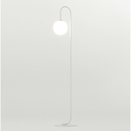 Lampe sur pied Malvi blanche.