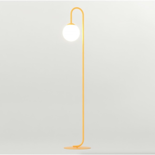 Lampe sur pied Malvi orange.