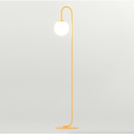 Lampe sur pied Malvi orange.