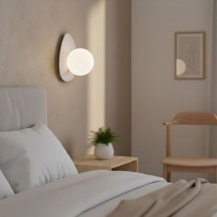 Applique mural Neru blanc.