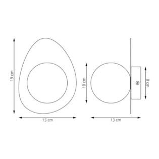 Applique mural Neru blanc.