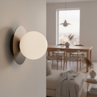 Applique mural Zalko noir.