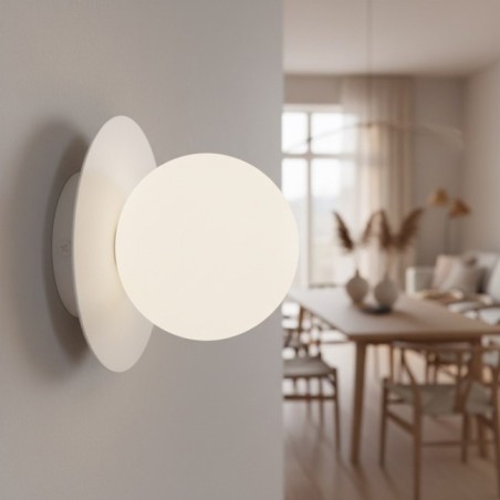 Applique mural Zalko blanc.