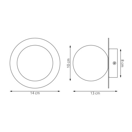 Applique mural Zalko gris.