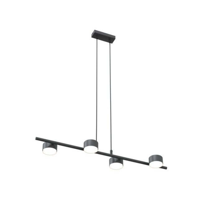 Suspension Kelvo noire (4 lumières)