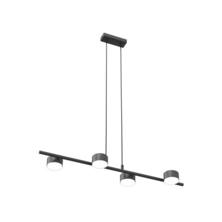 Suspension Kelvo noire (4 lumières)