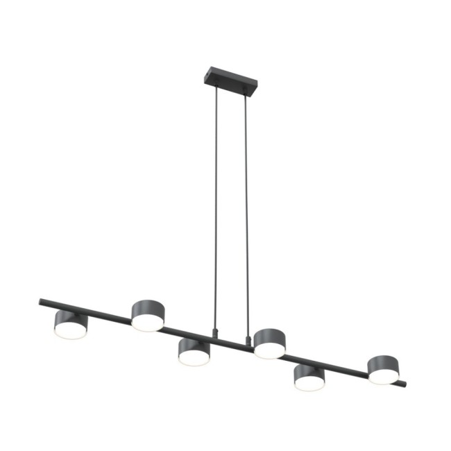 Suspension Kelvo noire (6 lumières)