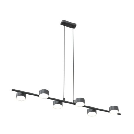 Suspension Kelvo noire (6 lumières)