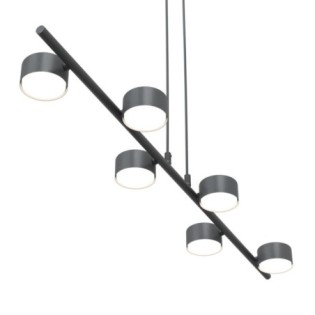 Suspension Kelvo noire (6 lumières)