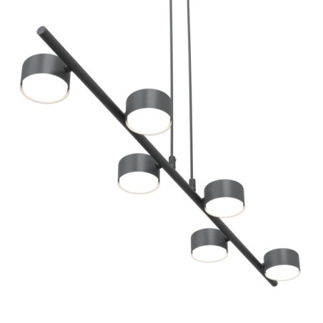 Suspension Kelvo noire (6 lumières)