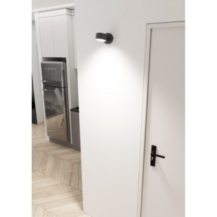 Applique mural Kelvo noir.