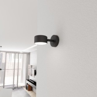 Applique mural Kelvo noir.