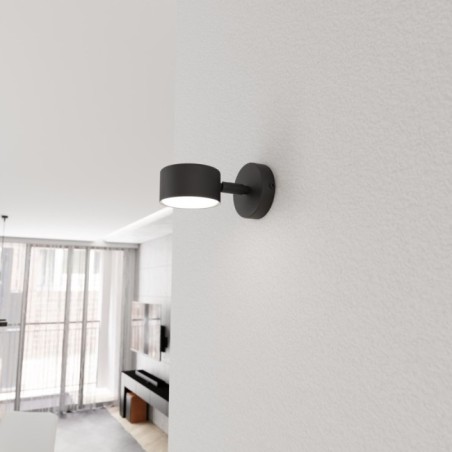 Applique mural Kelvo noir.