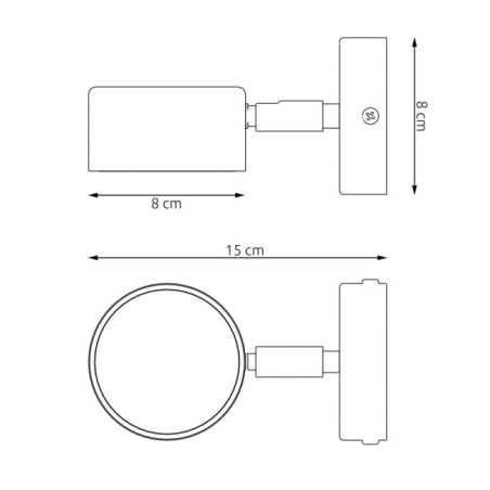 Applique mural Kelvo noir.