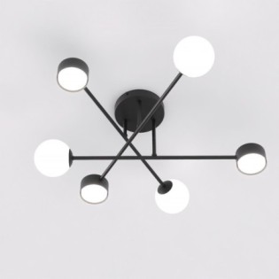 Lampe de plafond Varli noire (6 lumières)