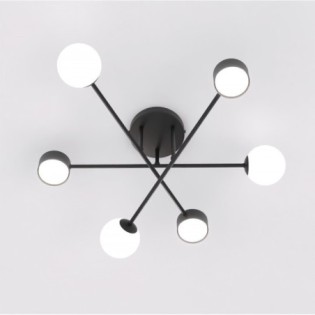 Lampe de plafond Varli noire (6 lumières)