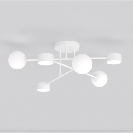 Lampe de plafond Varli blanche (6 lumières)