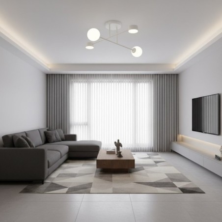 Lampe de plafond Varli grise (4 lumières)