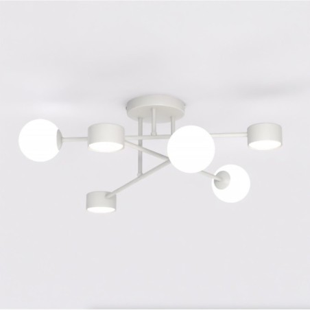 Lampe de plafond Varli gris (6 lumières)