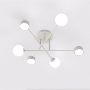 Lampe de plafond Varli gris (6 lumières)
