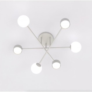 Lampe de plafond Varli gris (6 lumières)