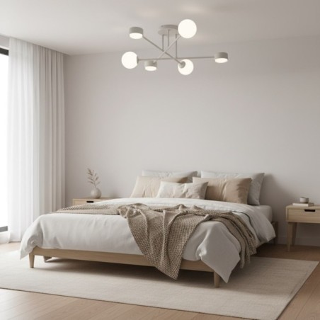 Lampe de plafond Varli gris (6 lumières)