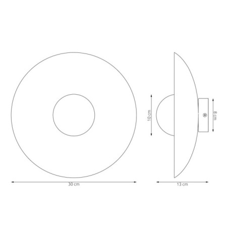 Applique mural Buli noir.