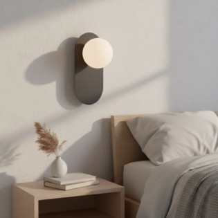 Lampe de plafond Serma noire.