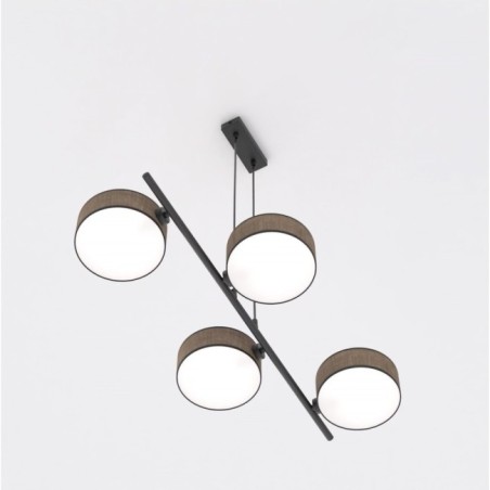 Suspension Troma marron+noir (4 lumières)