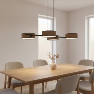 Suspension Troma marron+noir (4 lumières)