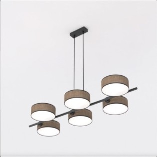 Suspension Troma marron+noir (6 lumières)