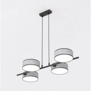Suspension Troma gris+noir (4 lumières)