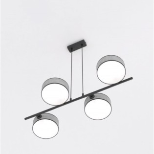 Suspension Troma gris+noir (4 lumières)