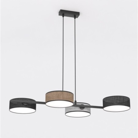 Suspension Troma noir+marron+gris (4 lumières)