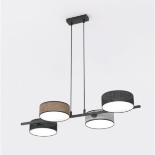 Suspension Troma noir+marron+gris (4 lumières)