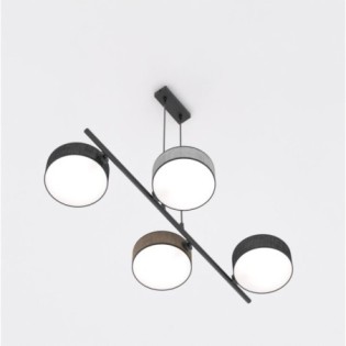 Suspension Troma noir+marron+gris (4 lumières)