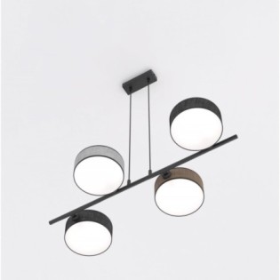 Suspension Troma noir+marron+gris (4 lumières)