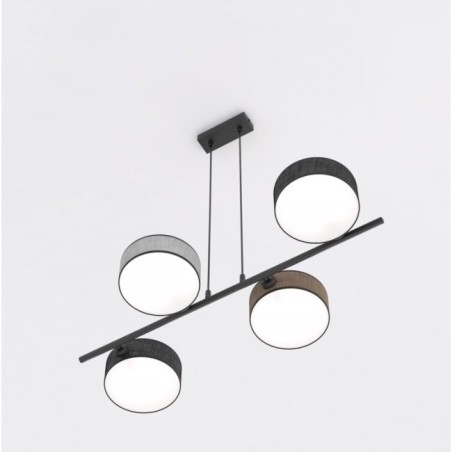 Suspension Troma noir+marron+gris (4 lumières)