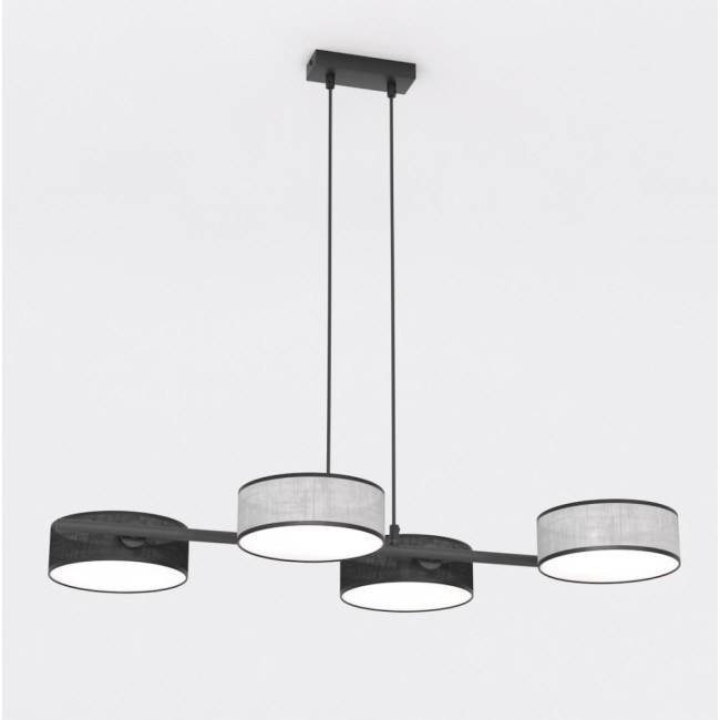 Suspension Troma noir+gris (4 lumières)