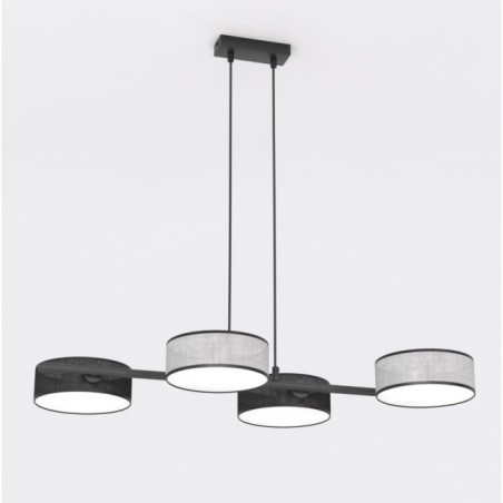 Suspension Troma noir+gris (4 lumières)